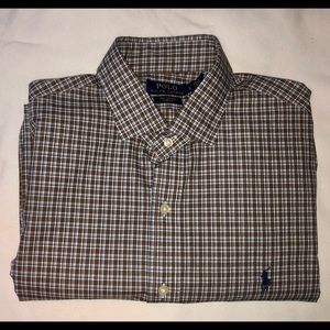 NWOT Men's Ralph Lauren 100% Stretch Plaid Button Down Shirt Large